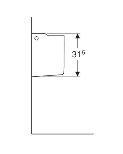 Полупьедестал для раковины Geberit Renova Plan 292150000