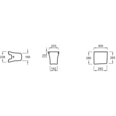 Полупьедестал для раковины Jacob Delafon Odeon Up E4723-00/18566W-00