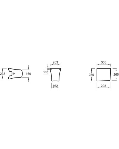 Полупьедестал для раковины Jacob Delafon Odeon Up E4723-00/18566W-00