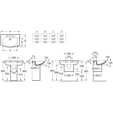 Полупьедестал для раковины Roca Dama Senso 337511000