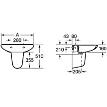 Полупьедестал для раковины Roca Meridian 337242000