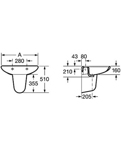 Полупьедестал для раковины Roca Meridian 337242000