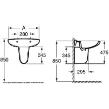 Полупьедестал для раковины Roca Victoria 33739200Y