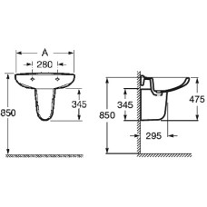 Полупьедестал для раковины Roca Victoria 33739200Y