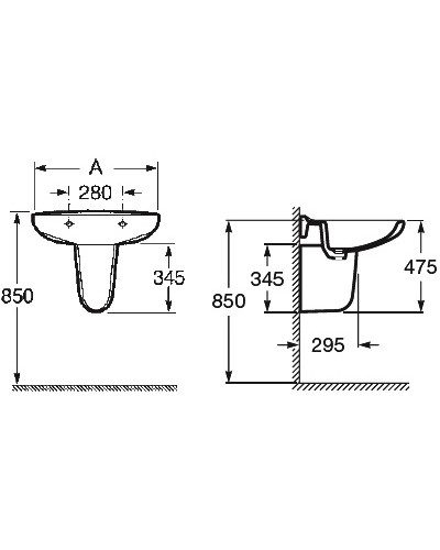 Полупьедестал для раковины Roca Victoria 33739200Y