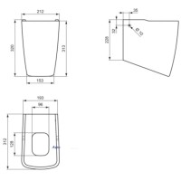 Полупьедестал для раковины Ideal Standard Tonic II T429301