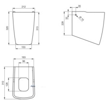 Полупьедестал для раковины Ideal Standard Tonic II T429301