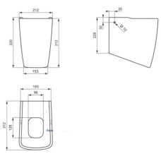 Полупьедестал для раковины Ideal Standard Tonic II T429301