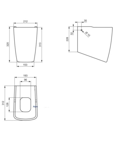 Полупьедестал для раковины Ideal Standard Tonic II T429301