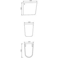 Полупьедестал для раковины Am.Pm Like C804970WH