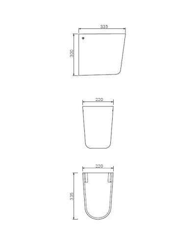 Полупьедестал для раковины Am.Pm Like C804970WH