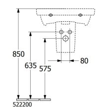 Полупьедестал для раковины Villeroy & Boch Subway 2.0 52220001