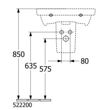 Полупьедестал для раковины Villeroy & Boch Subway 2.0 52220001