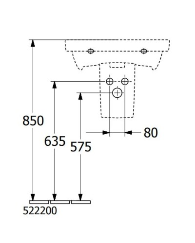 Полупьедестал для раковины Villeroy & Boch Subway 2.0 52220001