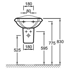 Jacob Delafon Portrait E1285-00 Полупьедестал для рукомойника E1233