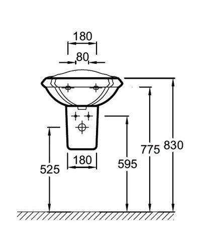 Jacob Delafon Portrait E1285-00 Полупьедестал для рукомойника E1233