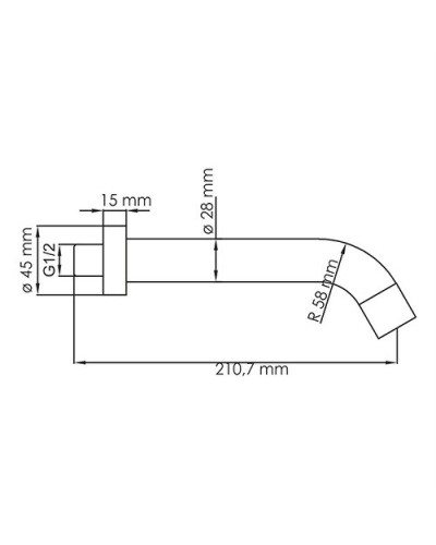 Излив для смесителя WasserKRAFT Isar A113 Бронза темная