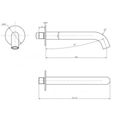 Излив для смесителя Aquanet Static AF330-98C 261829 Хром