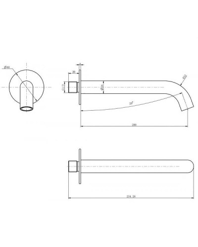 Излив для смесителя Aquanet Static AF330-98C 261829 Хром