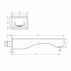 Излив для смесителя Lemark LM7281BL Черный