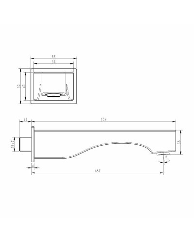 Излив для смесителя Lemark LM7281BL Черный