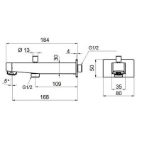 Излив для смесителя Remer 91DL Хром