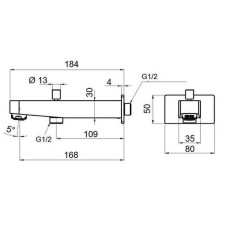 Излив для смесителя Remer 91DL Хром