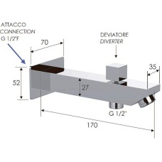 Излив для смесителя Remer 91QD Хром