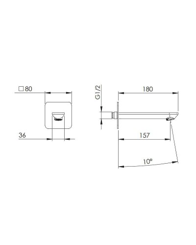 Излив для смесителя Remer 91EYNO Черный матовый