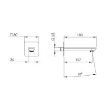 Излив для смесителя Remer 91EYNPO Никель брашированный матовый