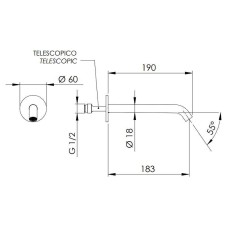 Излив для смесителя Remer X-Style 91XLNO Черный матовый