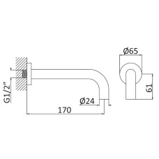 Излив для смесителя Cezares Leaf LEAF-SC-BIO Белый матовый