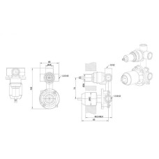 Скрытая часть для смесителя Bravat Built-in D969CP-B-RUS G 1/2