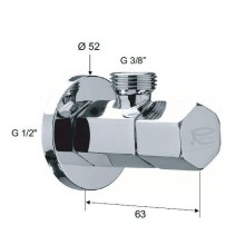 Запорный вентиль Remer 128E1238 Хром