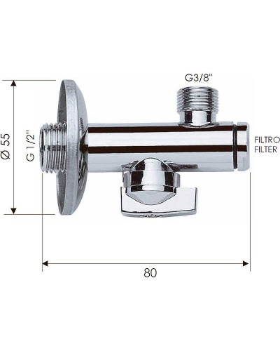 Запорный вентиль Remer 1231238 Хром