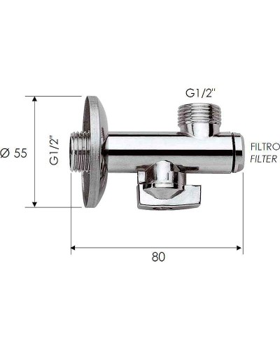 Запорный вентиль Remer 1231212 Хром