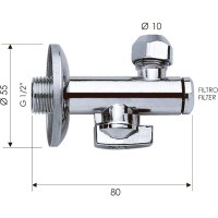 Запорный вентиль Remer 1231210 Хром
