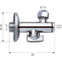 Запорный вентиль Remer 1231210 Хром