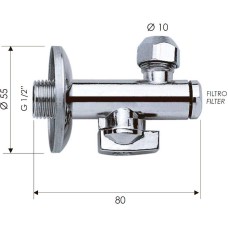 Запорный вентиль Remer 1231210 Хром