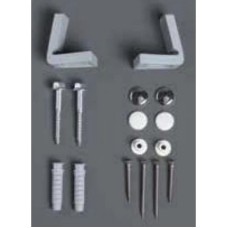 Комплект горизонтальных крепежей для унитаза/биде с колпачками цвета хром и белый Simas F88