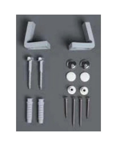 Комплект горизонтальных крепежей для унитаза/биде с колпачками цвета хром и белый Simas F88