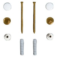 Комплект вертикальных крепежей  для унитаза/биде с заглушками цвета бронза Simas F90br