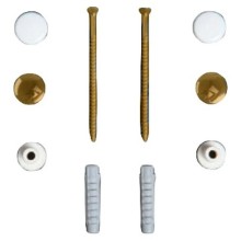 Комплект вертикальных крепежей  для унитаза/биде с заглушками цвета бронза Simas F90br