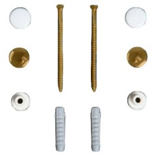 Комплект вертикальных крепежей  для унитаза/биде с заглушками цвета бронза Simas F90br