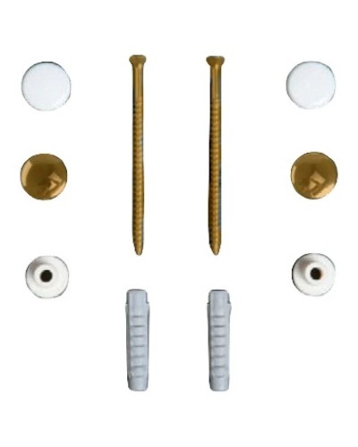 Комплект вертикальных крепежей  для унитаза/биде с заглушками цвета бронза Simas F90br