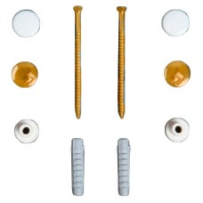 Комплект вертикальных крепежей  для унитаза/биде с заглушками цвета золото Simas F90oro