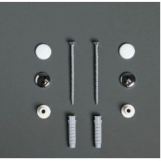 Комплект вертикальных крепежей для унитаза/биде с колпачками цвета хром и белый Simas F90cr/bi