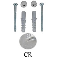 Комплект вертикальных крепежей для унитаза/биде с заглушками цвета хром Kerasan Retro 760390