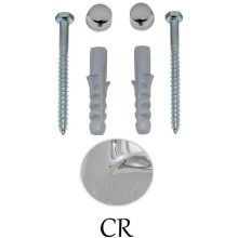 Комплект вертикальных крепежей для унитаза/биде с заглушками цвета хром Kerasan Retro 760390