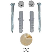 Комплект вертикальных крепежей для унитаза/биде с заглушками цвета золото Kerasan Retro 760391gold